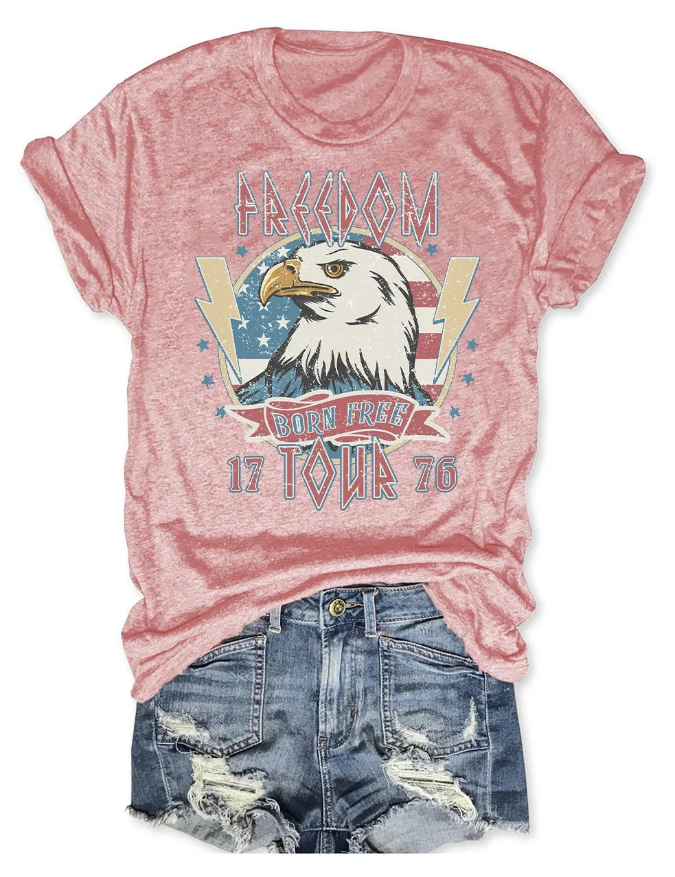 Retro 4th Of July T-Shirt Vintage Patriotic Celebration Independence Day Gift USA