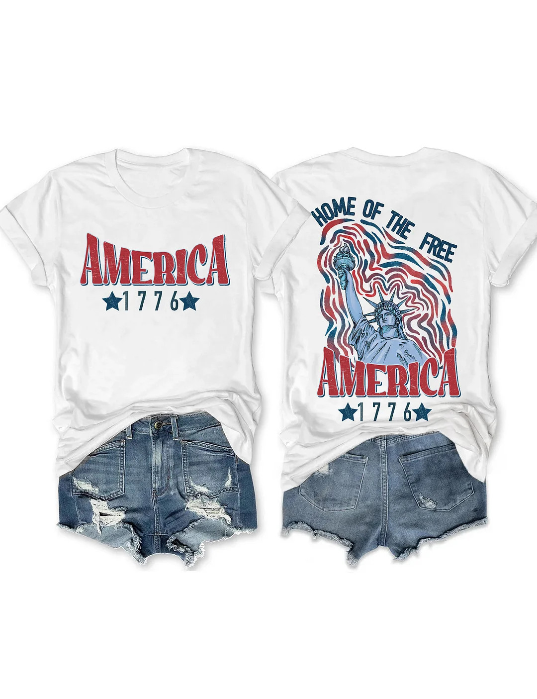 Retro 4th Of July T-Shirt Vintage Patriotic Gift Independence Day Merch For Fans