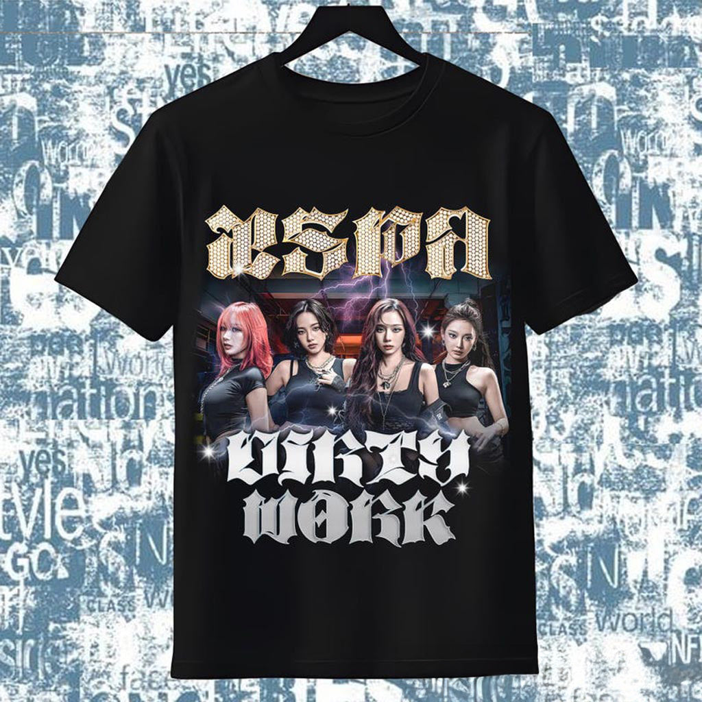 Retro Aespa Dirty Work Shirt, 2025 aespa Live Tour Synk aeXIS Line Shirt, Dirty Work
