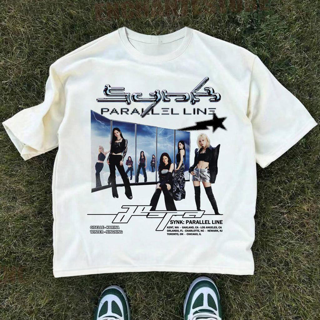 Retro AESPA Synk Parallel Line Tour Shirt Aespa Whiplash Sweatshirt Aespa Live Tour In US Retro AESPA Synk Parallel Line Tour Shirt Aespa Whiplash Sweatshirt Aespa Live Tour In US