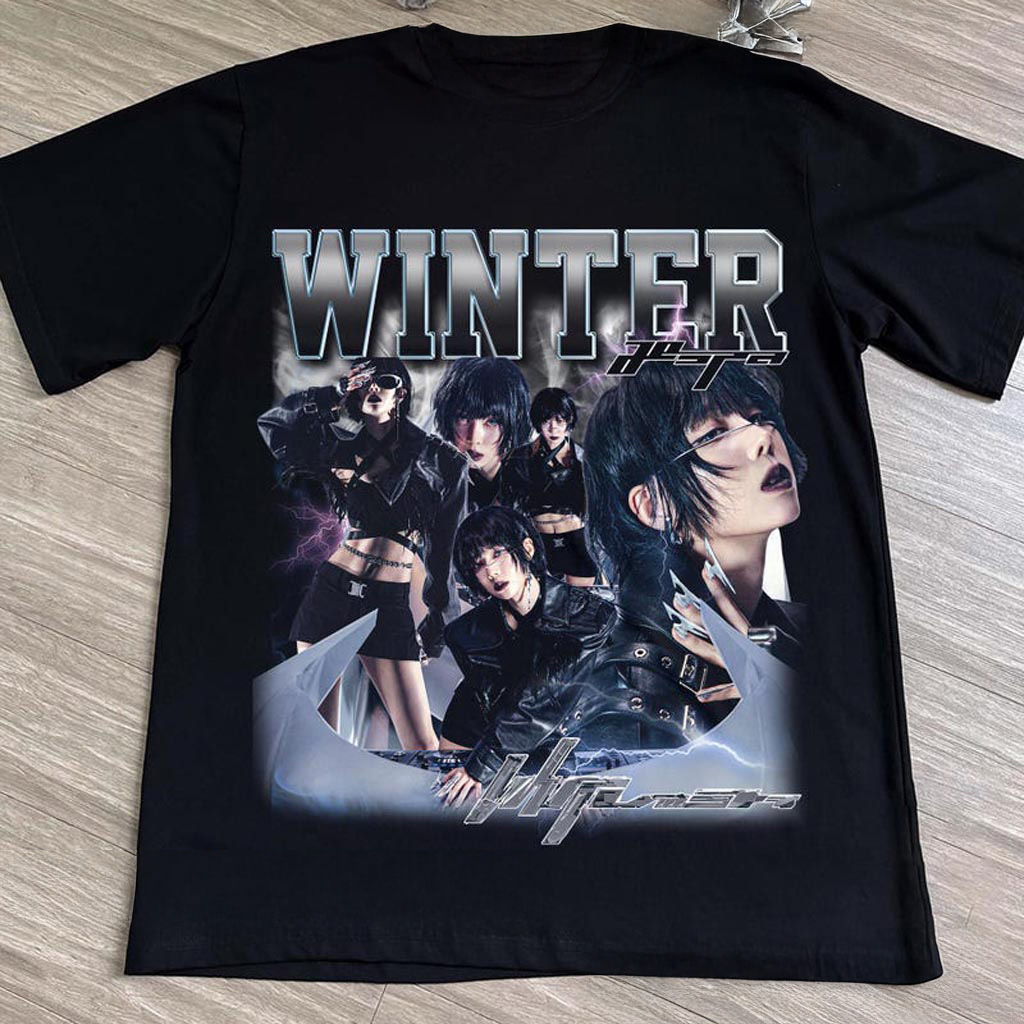 Retro Aespa Winter Shirt Aespa Whiplash Shirt AESPA Synk Parallel Line Tour Shirt Aespa Live