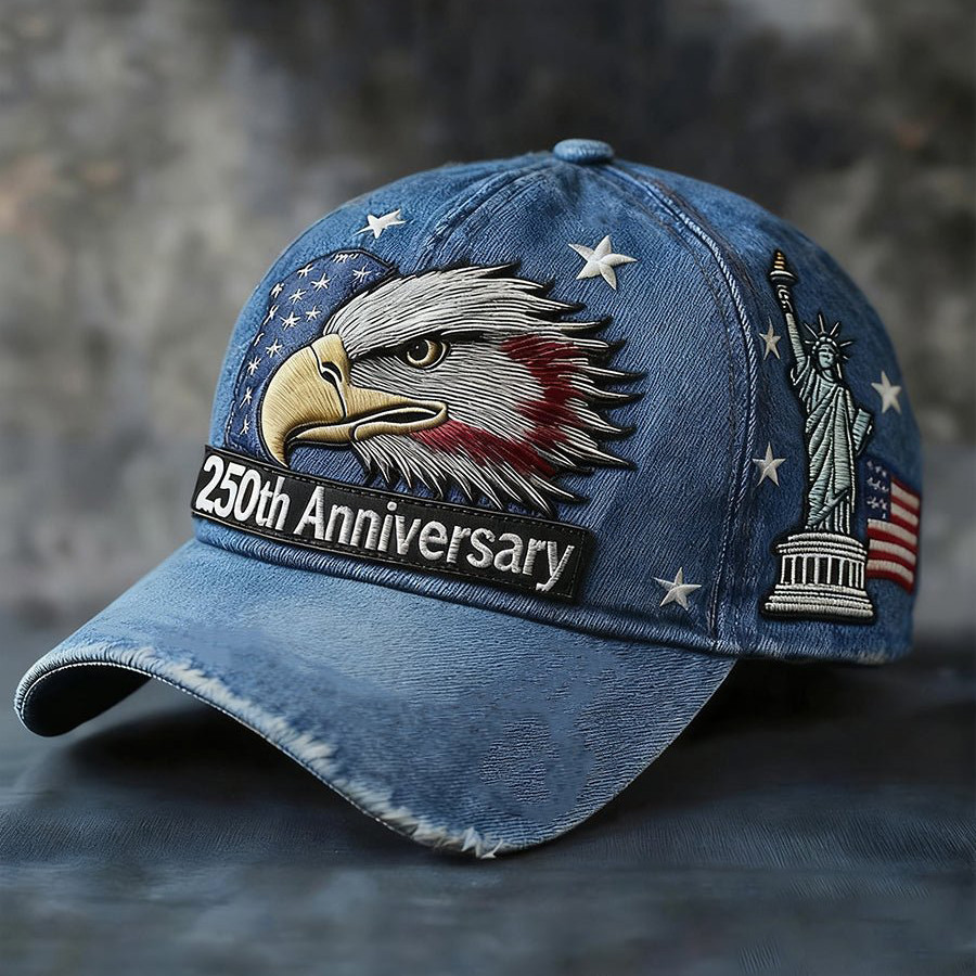 Retro America 250th Anniversary Patriotic Eagle Hat Statue Of Liberty Cap Best 4th Of July Gift
