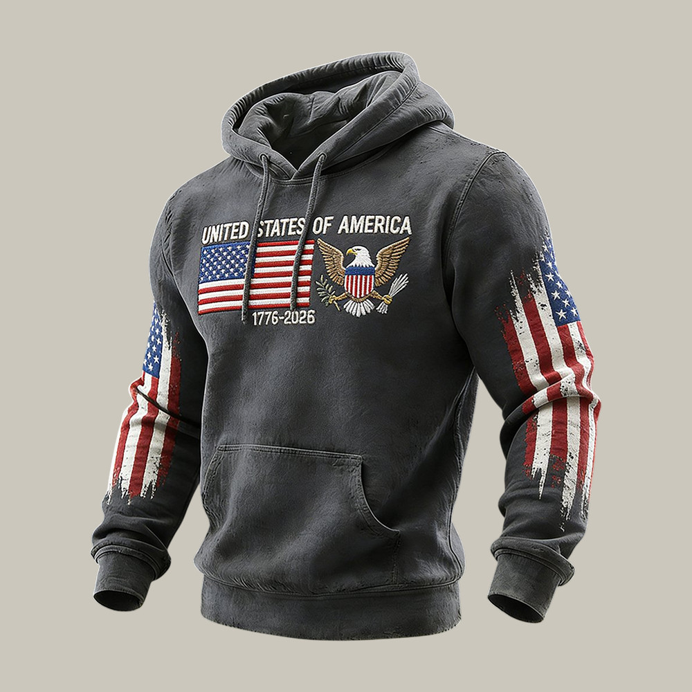 Retro American 250th Anniversary 1776 2026 Hoodie July 4 Outfits Present For Patriots