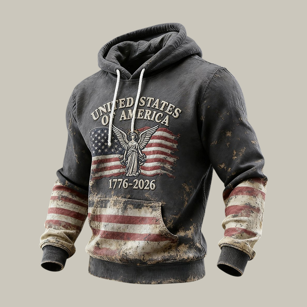 Retro American 250th Anniversary 1776 2026 Hoodie Statue Of Liberty Apparel Gift For Him