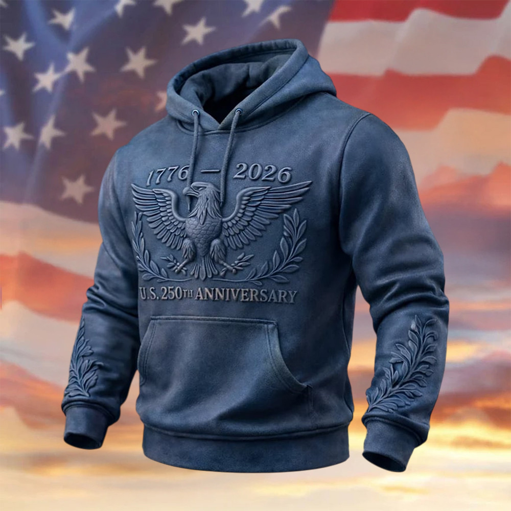 Retro American 250th Anniversary Hoodie 1776 2026 Merch Independence Day Present