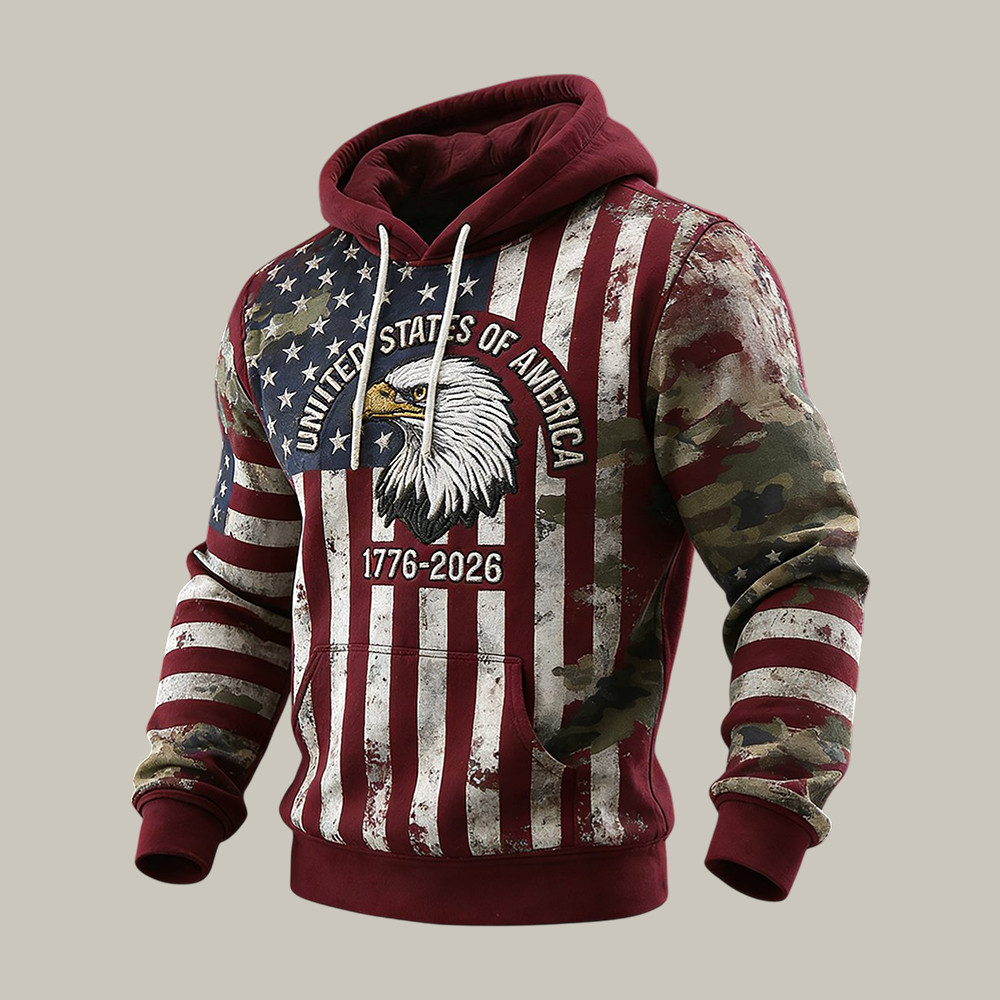 Retro American 250th Anniversary Hoodie American Eagle Apparel 4th Of July Present