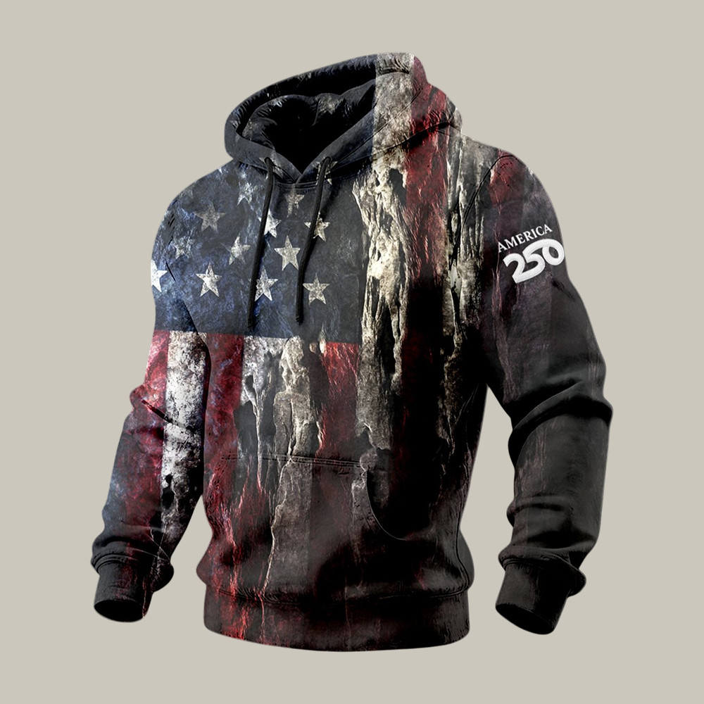 Retro American 250th Anniversary Hoodie Independence Day 2026 Hooded Sweatshirt