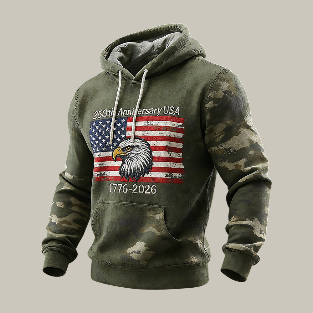 Retro American 250th Anniversary Patriotic Hoodie July 4 Outfits 1776 2026 Merch