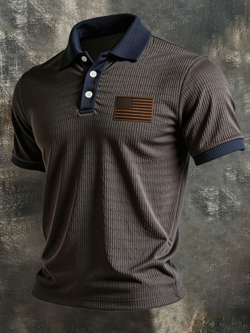 Retro American Flag Polo Shirt Semiquincentennial 1776 2026 Crewneck Gift For Dad