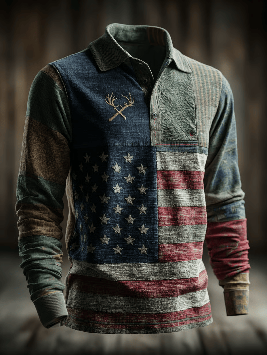 Retro American Flag Polo Shirts American Patriot Apparel Cool Gift Ideas For Brother