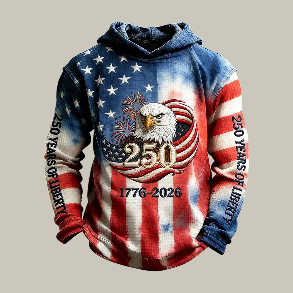 Retro American Founding 250th Anniversary Hoodie American Eagle Apparel Patriotic Gift Idea