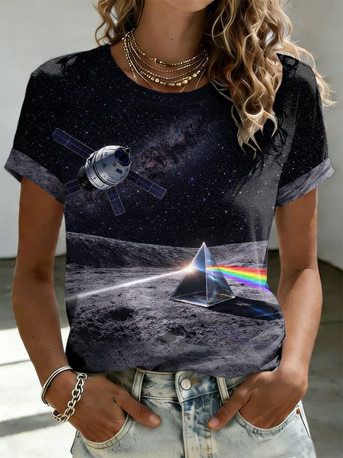 Retro Artemis II See You On The Dark Side Of The Moon T-Shirt Artemis 2 Mission Clothing