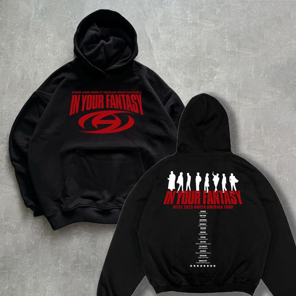 Retro Ateez 2025 World Tour In Your Fantasy Hoodie ATEEZ Golden Hour Part 3 Hoodie Ateez World Retro Ateez 2025 World Tour In Your Fantasy Hoodie ATEEZ Golden Hour Part 3 Hoodie Ateez World