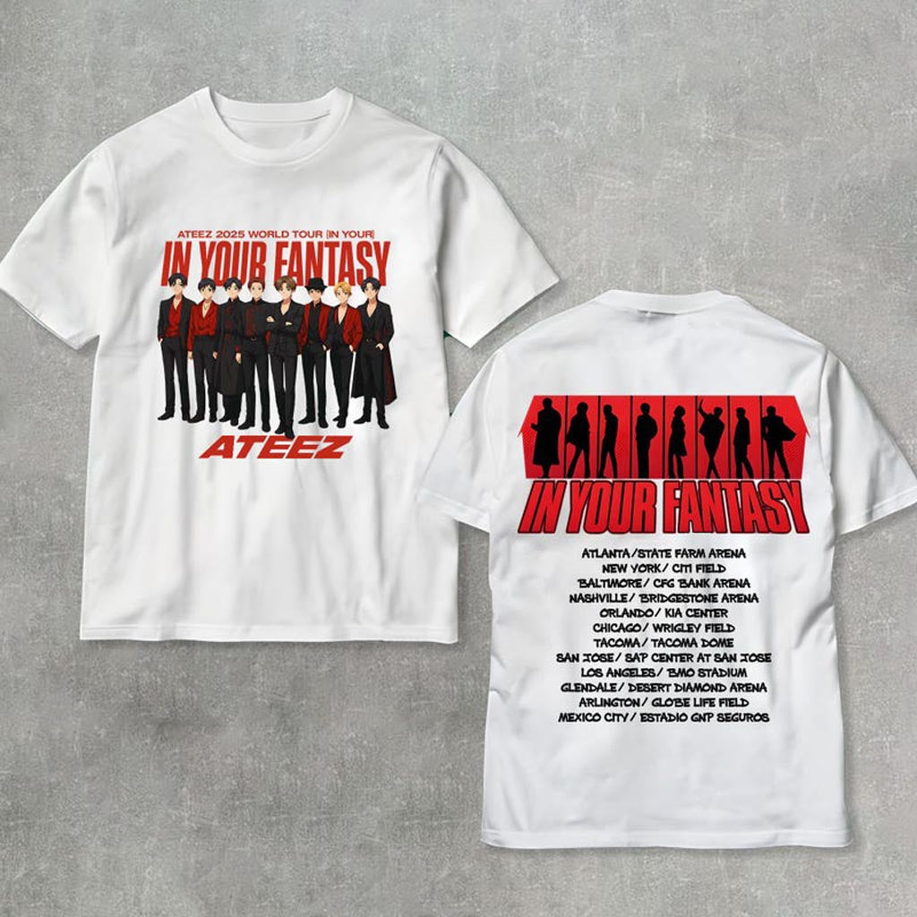Retro Ateez 2025 World Tour In Your Fantasy Shirt ATEEZ Golden Hour Part 3 Shirt Ateez World Tee Retro Ateez 2025 World Tour In Your Fantasy Shirt ATEEZ Golden Hour Part 3 Shirt Ateez World Tee