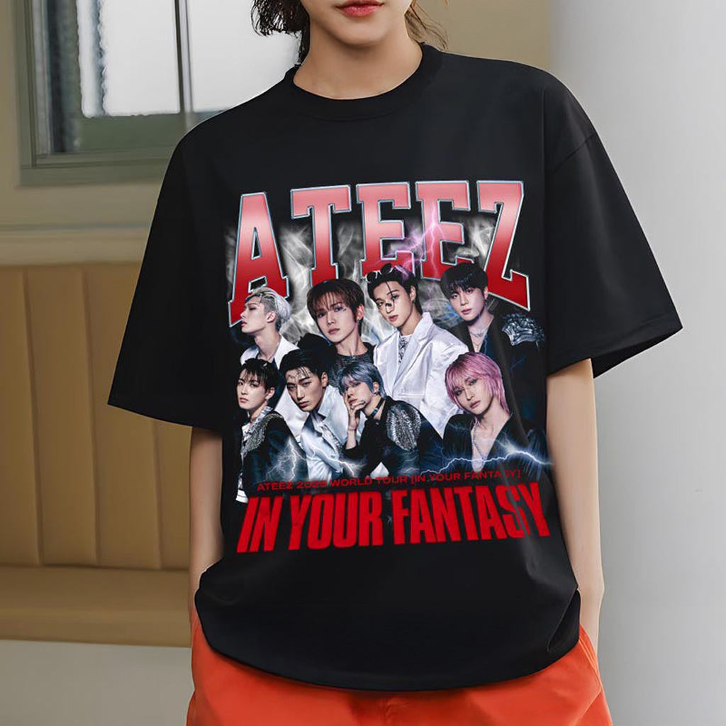 Retro Ateez 2025 World Tour in Your Fantasy Tshirt, ATEEZ Golden Hour Part 2 Shirt, Shirt, Retro Ateez 2025 World Tour in Your Fantasy Tshirt, ATEEZ Golden Hour Part 2 Shirt, Shirt,