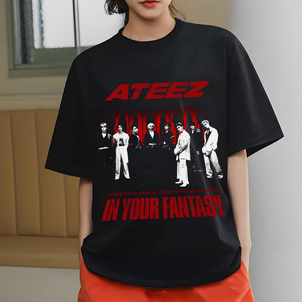 Retro Ateez 2025 World Tour in Your Fantasy Tshirt, ATEEZ Golden Hour Pt2 Shirt, Aniteez in Retro Ateez 2025 World Tour in Your Fantasy Tshirt, ATEEZ Golden Hour Pt2 Shirt, Aniteez in