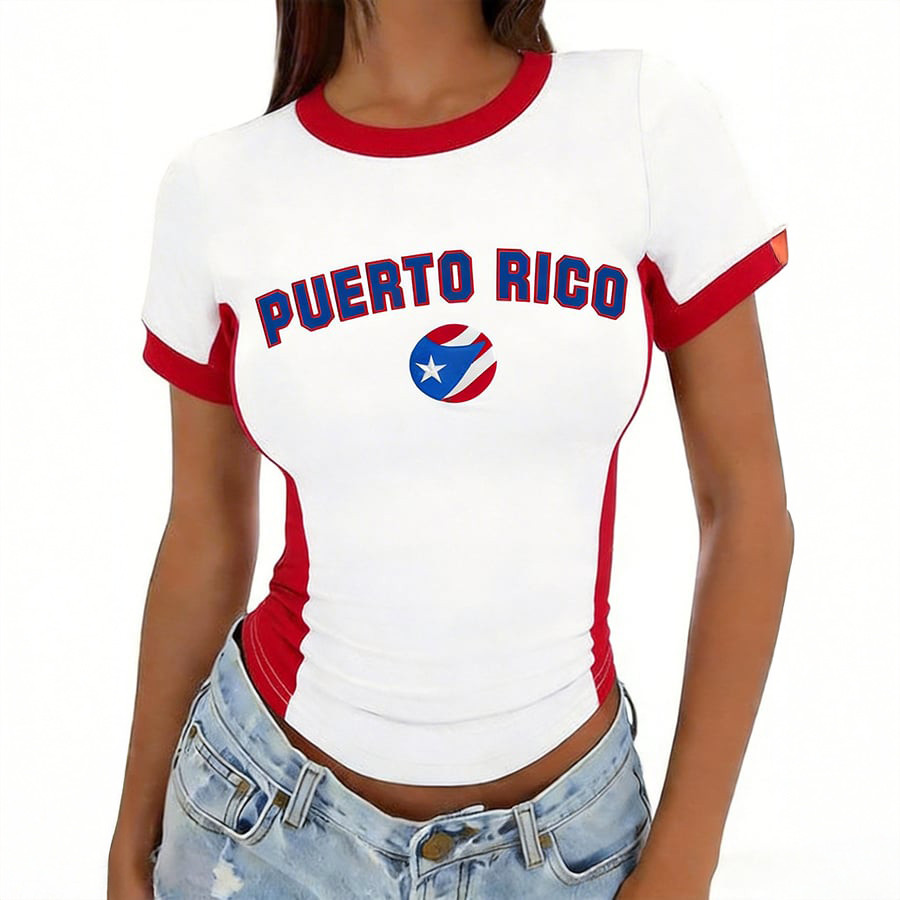 Retro Baseball Puerto Rico T-Shirt Bad Bunny Clothes Present For Girlfriend