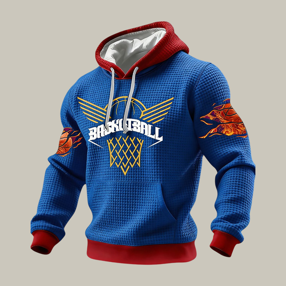 Retro Basketball Hoodie Basketball Game Day Hooded Sweatshirt Sport Fan Gift