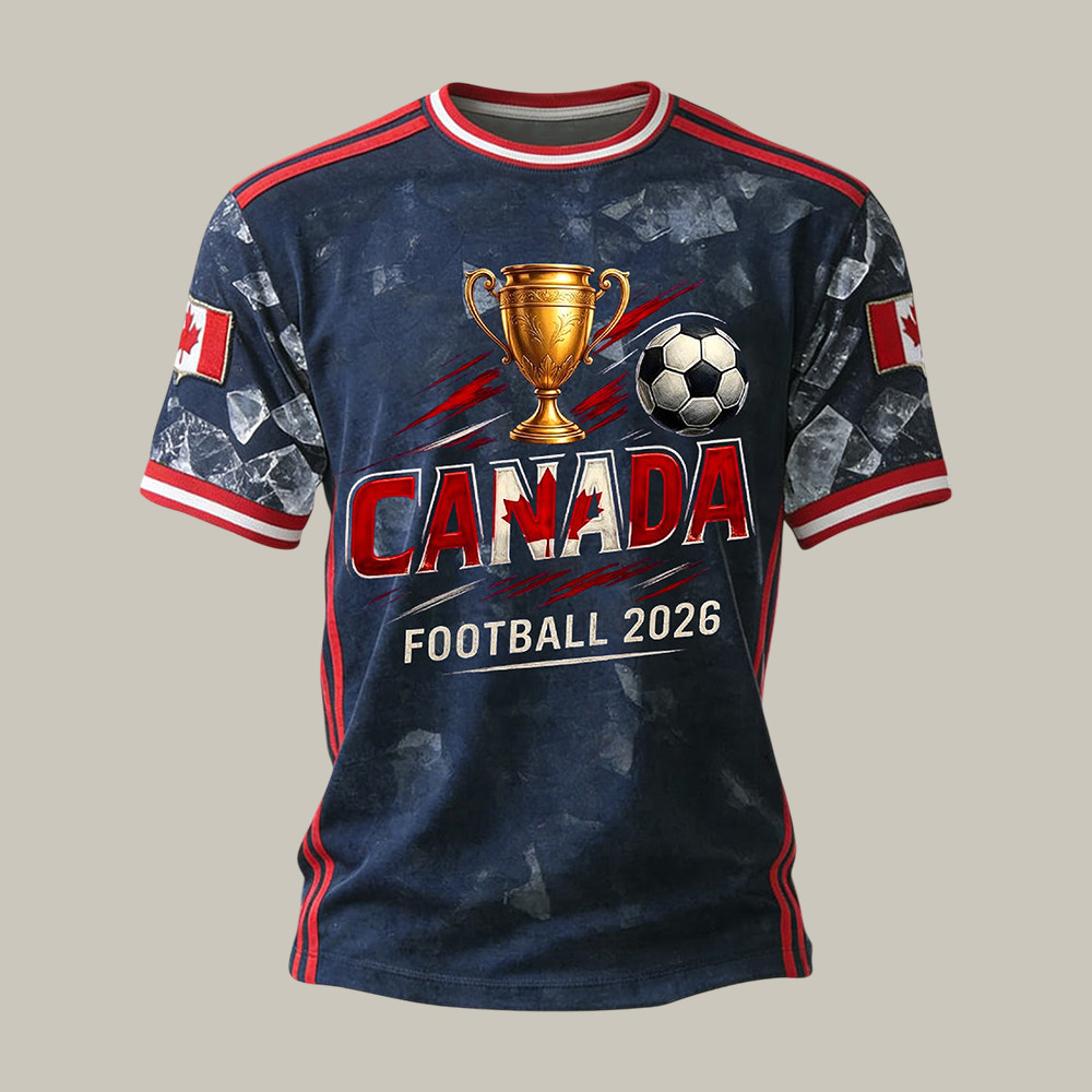 Retro Canada Football 2026 T-Shirt FIFA World Cup 2026 Clothing Best Gift For Huge Fans