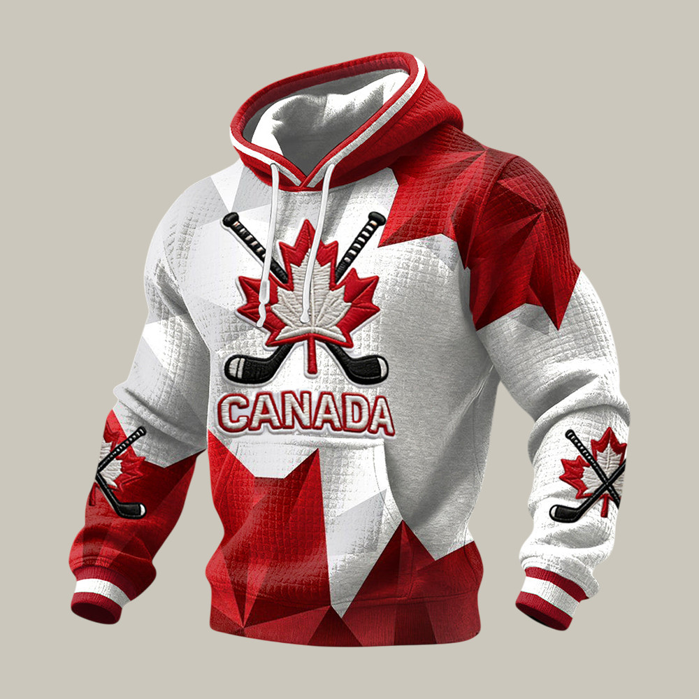 Retro Canada Hockey Maple Leaf Hoodie Milano Cortina 2026 Winter Olympic Apparel Gift Idea