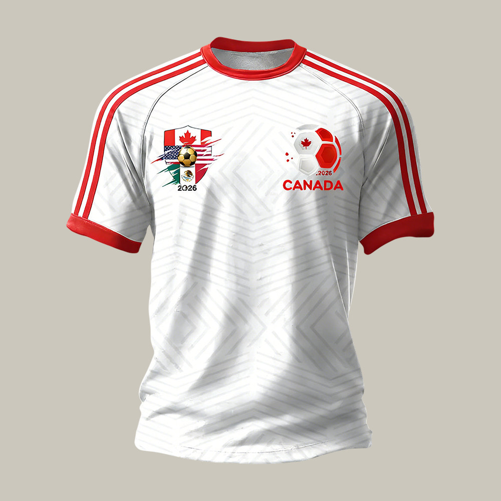 Retro Canada Soccer 2026 FIFA World Cup T-Shirt Canada National Soccer Team Merch Fan Gear