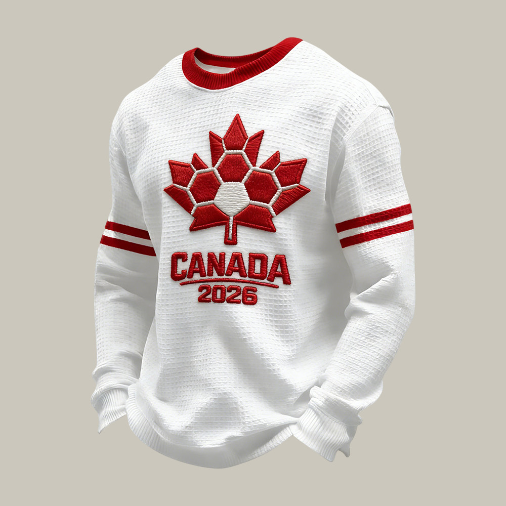 Retro Canada Soccer Championship 2026 World Cup Long Sleeve Shirt Game Day Soccer Apparel