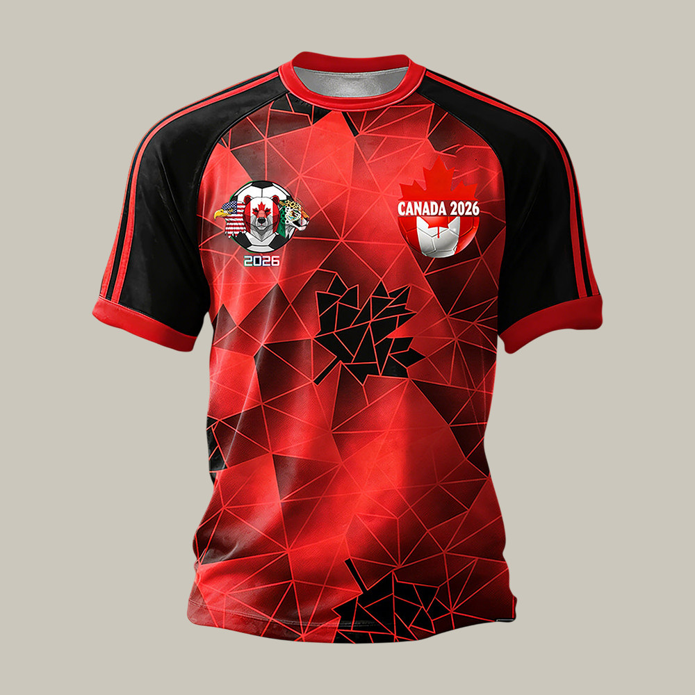 Retro Canada Soccer Championship FIFA World Cup T-Shirt Soccer Clothes Fan Gift For Dad