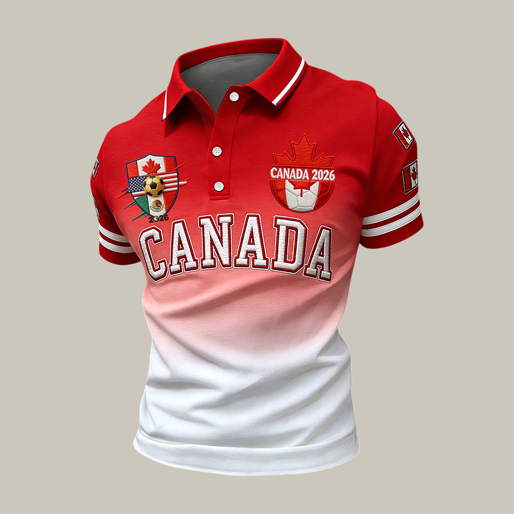 Retro Canada Soccer Team 2026 Polo Shirt FIFA World Cup Clothes Best Gift For Fans