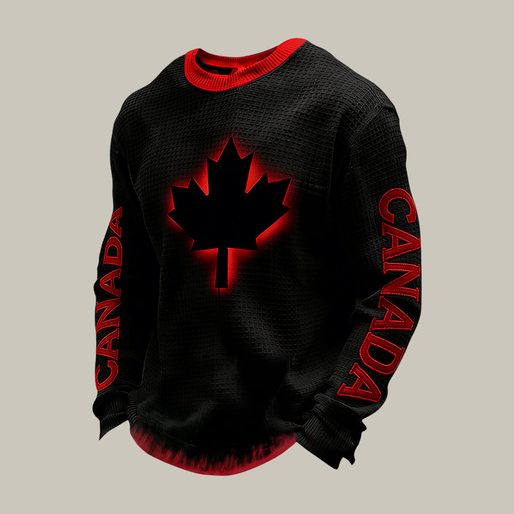 Retro Canadian Hockey Maple Leaf Long Sleeve Shirt Milano Cortina 2026 Olympic Merch