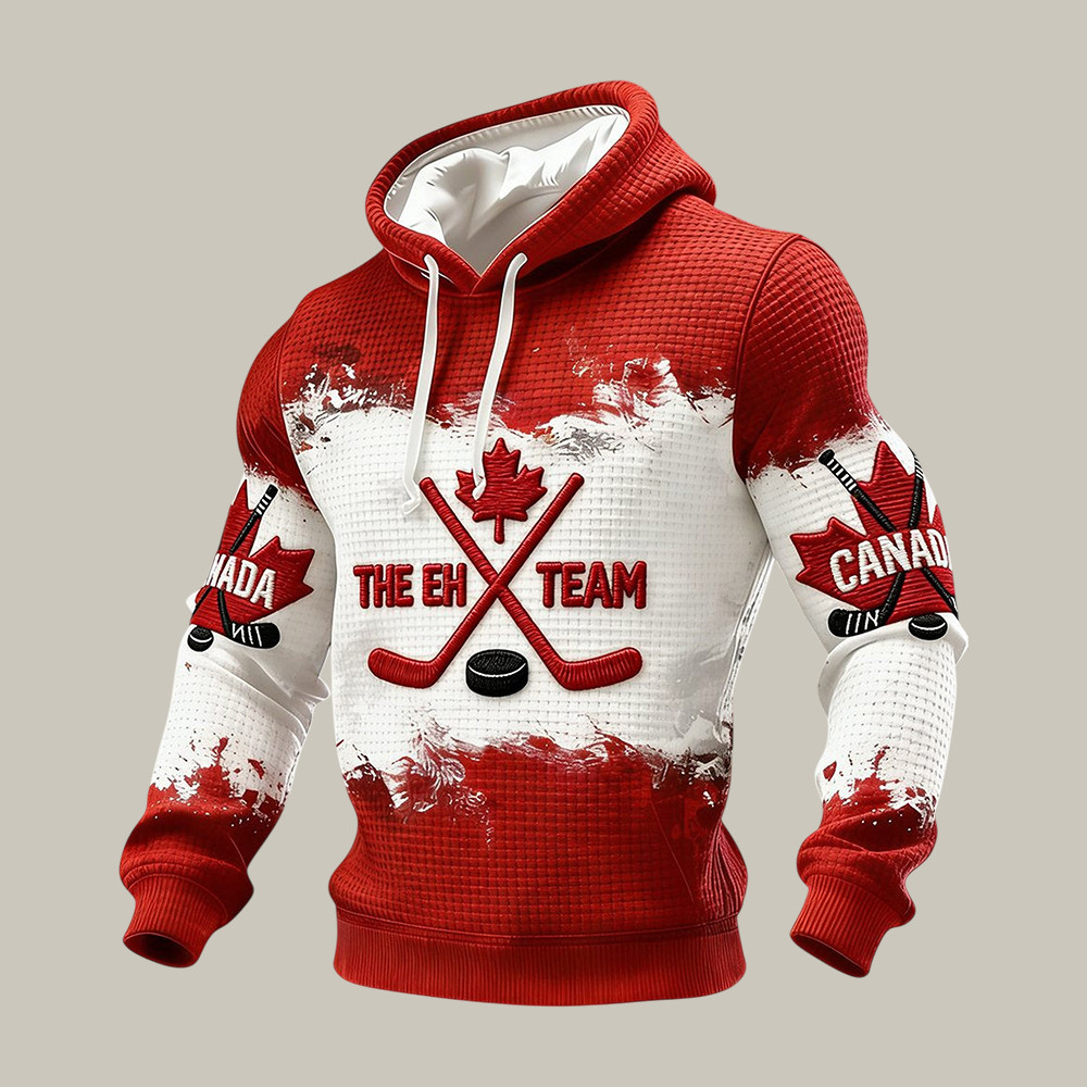 Retro Canadian Hockey Team Hoodie 2026 Winter Olympic Apparel Hockey Lover Gift