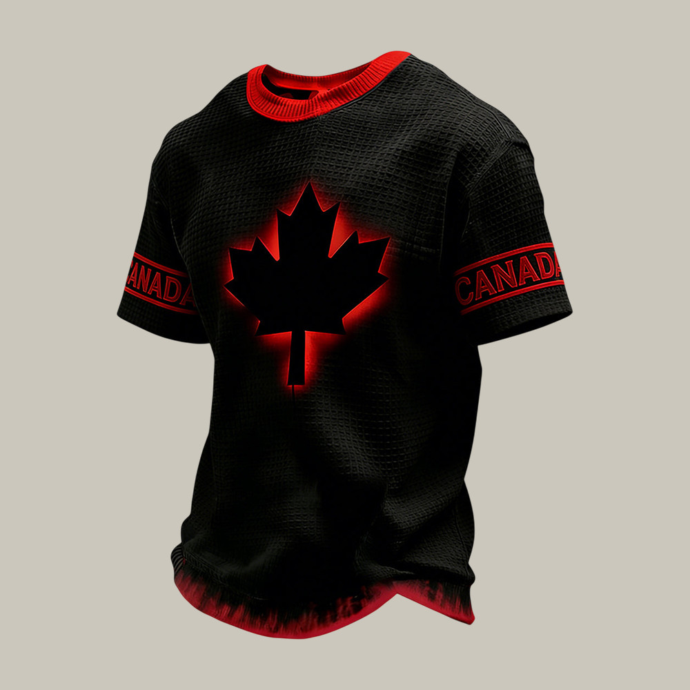 Retro Canadian Maple Leaf Art Design T-Shirt Canadian Heritage Clothes Present Ideas For Men