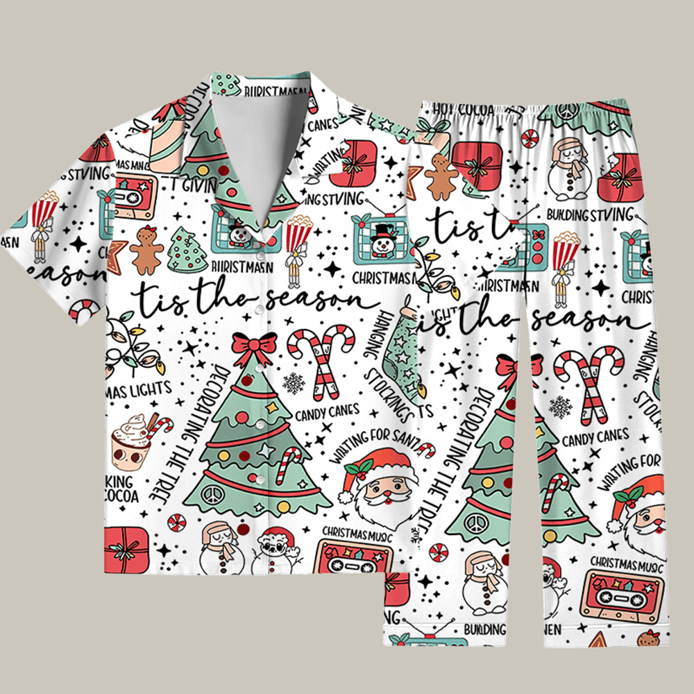 Retro Christmas Santa Pajama Set Cool Xmas Clothes Christmas Ideas For Her