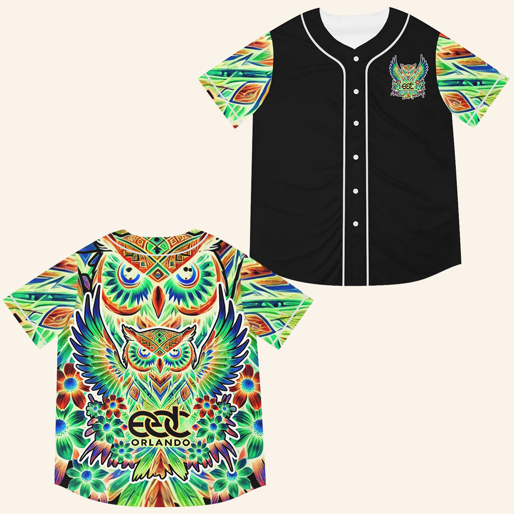 Retro EDC Orlando Jersey OWL Rave Jersey Christmas Gifts For Friends