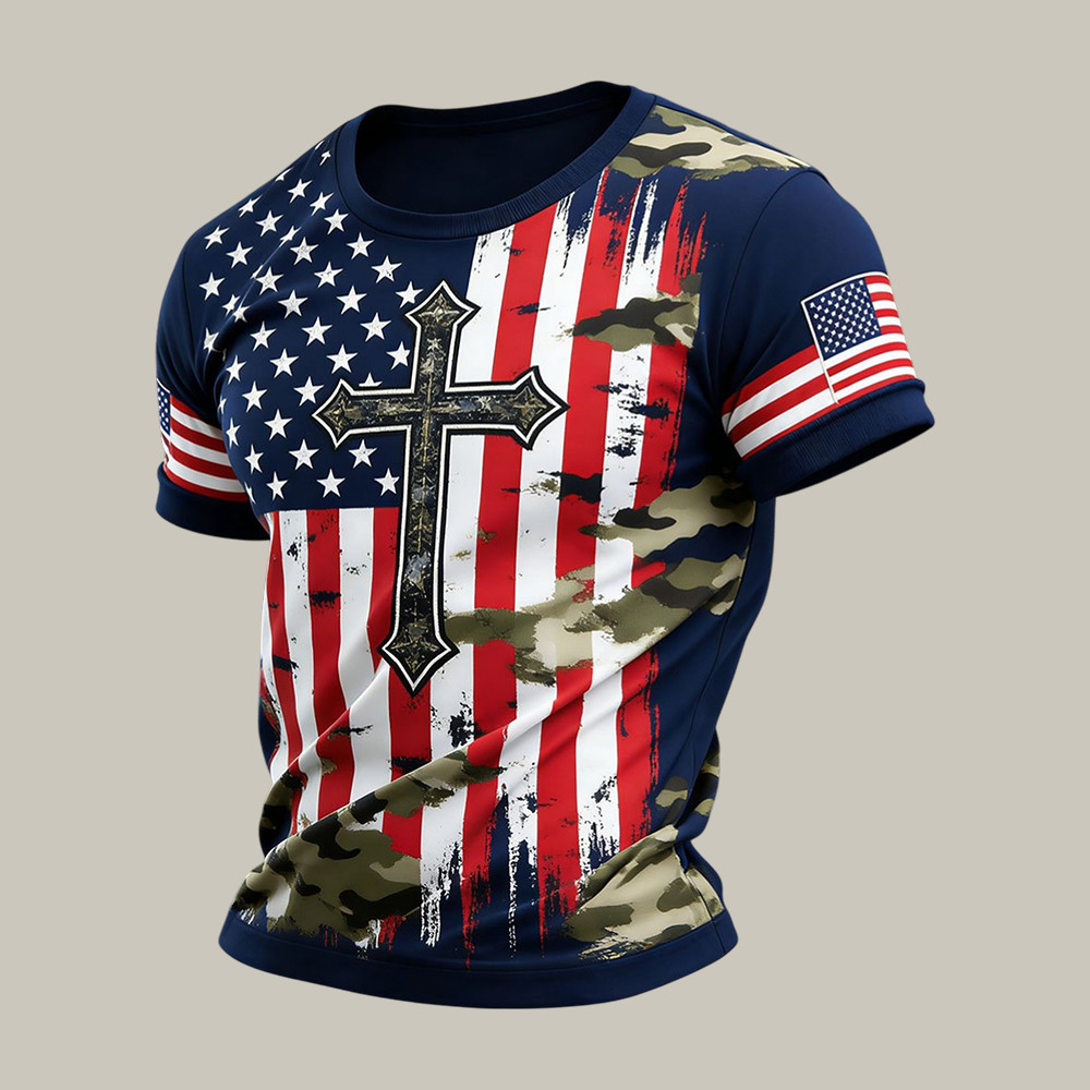 Retro Faith 250th Anniversary Of America T-Shirt America's Birthday Clothes Unique Gift For Boyfriend