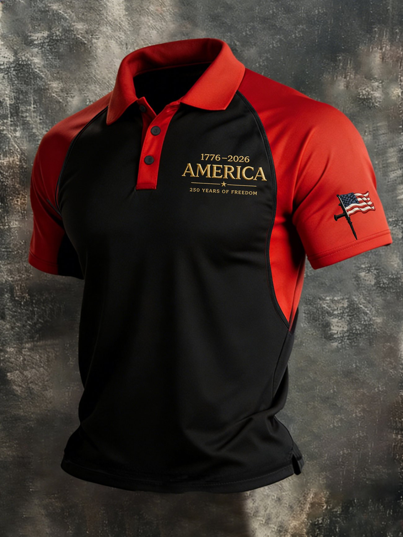 Retro Faith USA Flag 1776 2026 Polo Shirt 250 Years Of Freedom Apparel Gift For 7th July