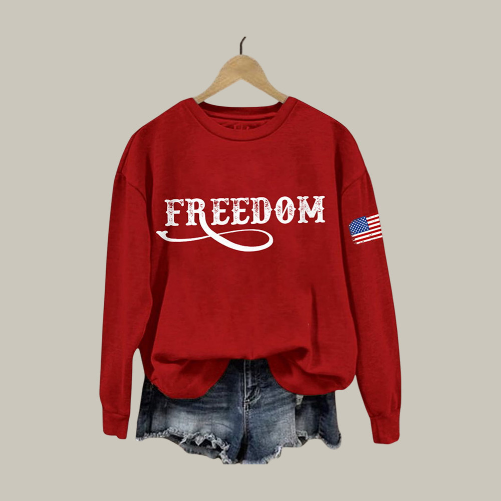 Retro Freedom Sweatshirt Support Our Troops Red Fridays Apparel Patriotic Gift