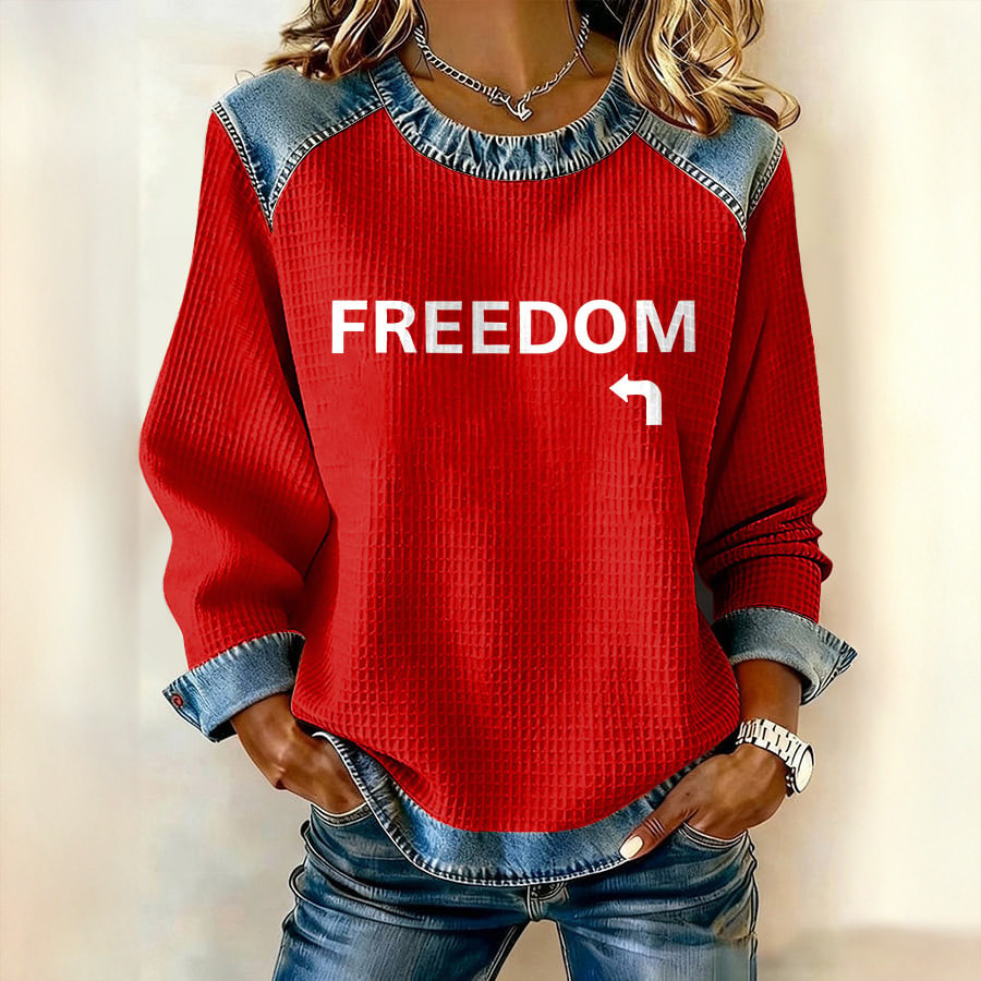 Retro Freedom Sweatshirt We Wear Red On Friday Apparel Present For Veteran's Day