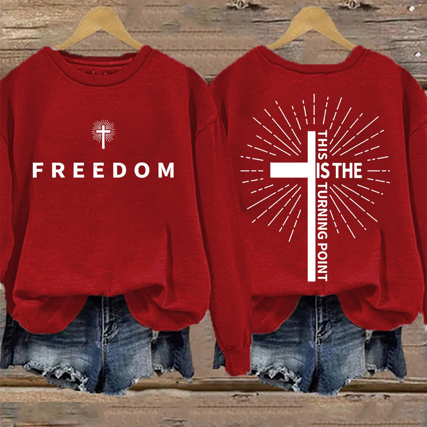 Retro Freedom This Is The Turning Point Sweatshirt TPUSA Apparel Faith Gift For Christian
