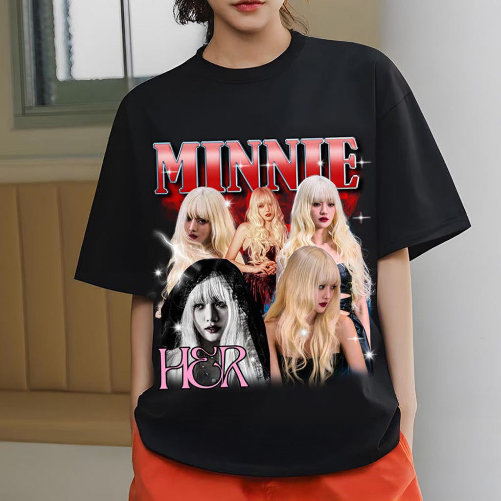 Retro G-idle Minnie Tshirt, Minnie Blind Eyes Red Shirt, 2024 Gidlle World Tour shirt, 2024 Retro G-idle Minnie Tshirt, Minnie Blind Eyes Red Shirt, 2024 Gidlle World Tour shirt, 2024