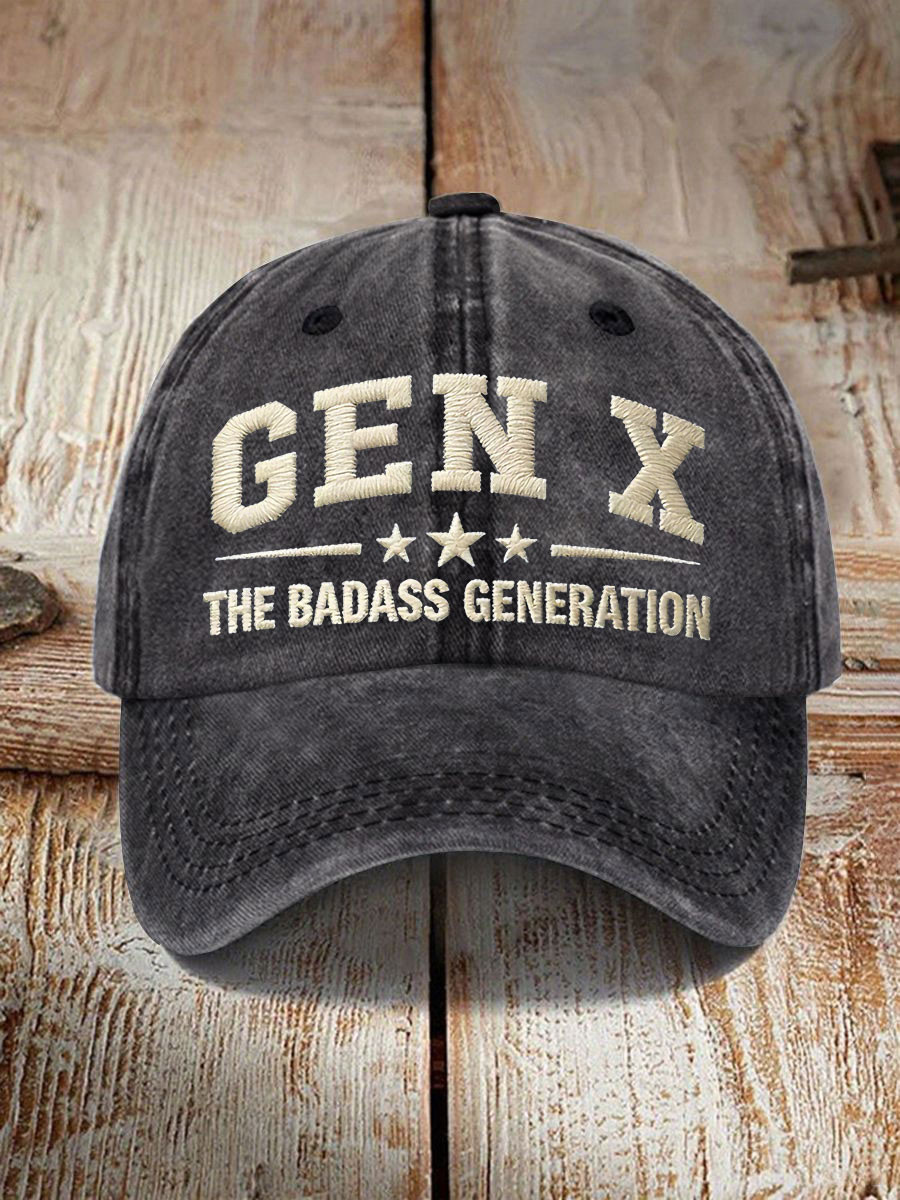 Retro Gen X Baseball Cap The Badass Generation Hat Unique Gift For Son