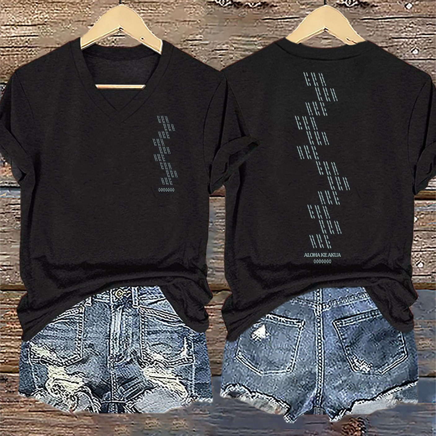 Retro Hawaii Flood Hawaii Strong Aloha V-Neck Shirt Galathreads Shirt Streetwear Gift For Her