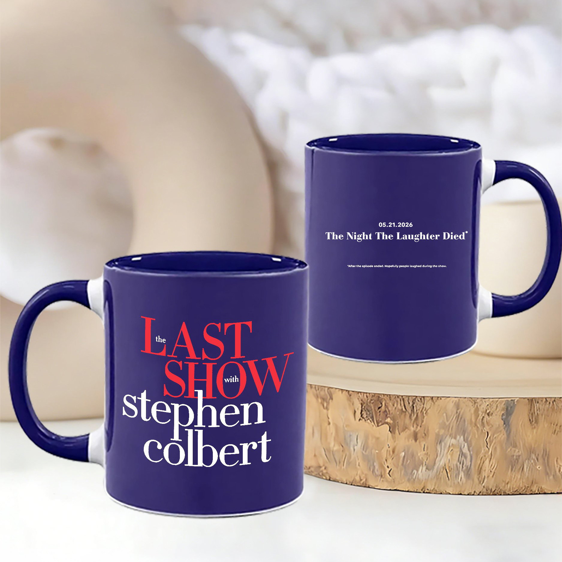Retro Last Show The Night The Laughter Died Mug The Late Show Series Finale Merch