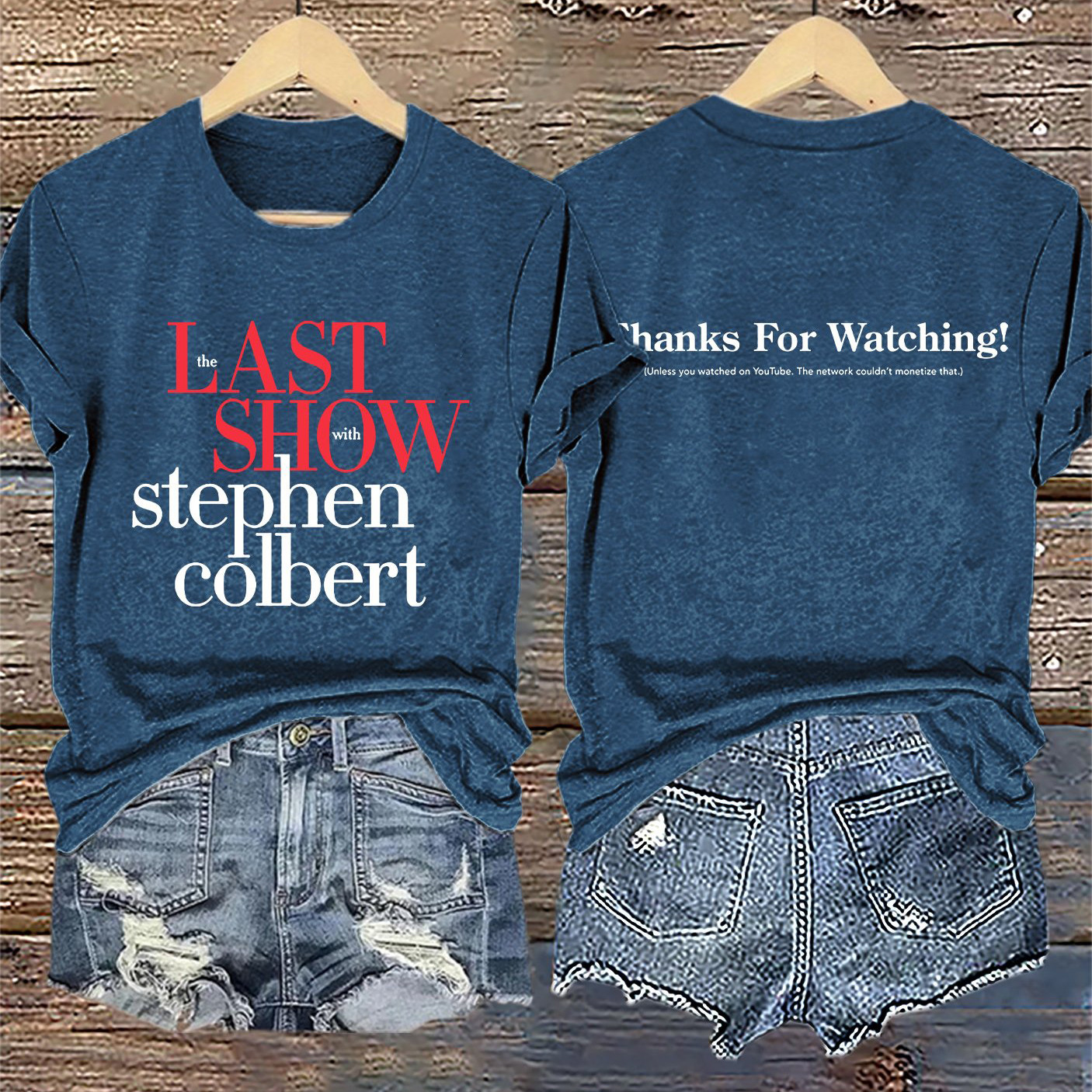 Retro Last Show With Stephen Colbert T-Shirt Thanks For Watching Shirt The Last Show Gear