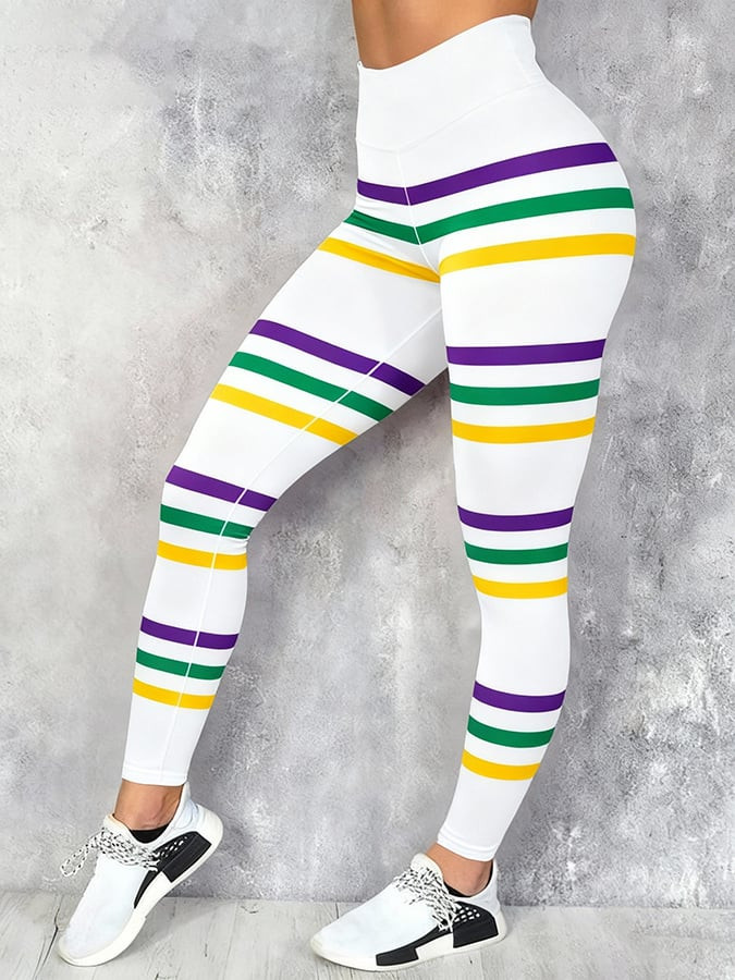 Retro Mardi Gras Fleur De Lis Leggings Fat Tuesday Mardi Gras Clothes Gifts For Mom
