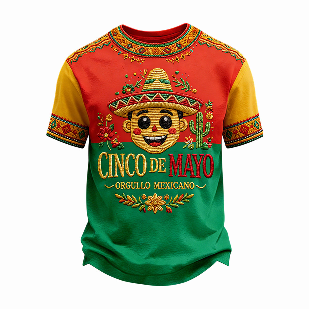 Retro Mexican Cinco De Mayo Art T-Shirt Mexico Festival Merch Present For Brother