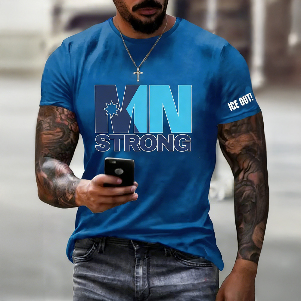 Retro Minneapolis Strong Ice Out T-Shirt Alex Pretti Abolish Ice Clothes Gift Ideas For Boyfriend