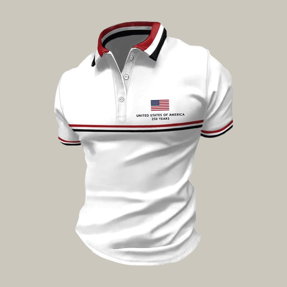 Retro National Flag Independence Day 2026 Polo Shirt 4th Of July Attire Gift For Patriots
