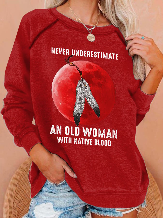 Retro Native American Heritage Month MMIW Awarenes Sweatshirt MMIW Awareness Clothing