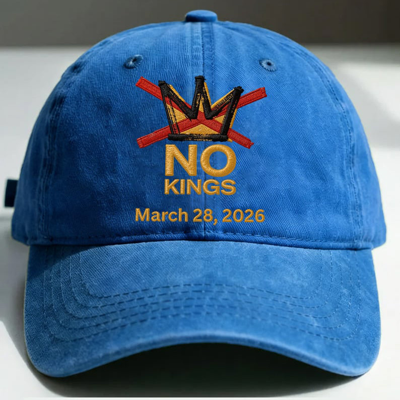 Retro No Kings Day March 28 2026 Hat Anti Fascism Baseball Cap Unique Gift For Him
