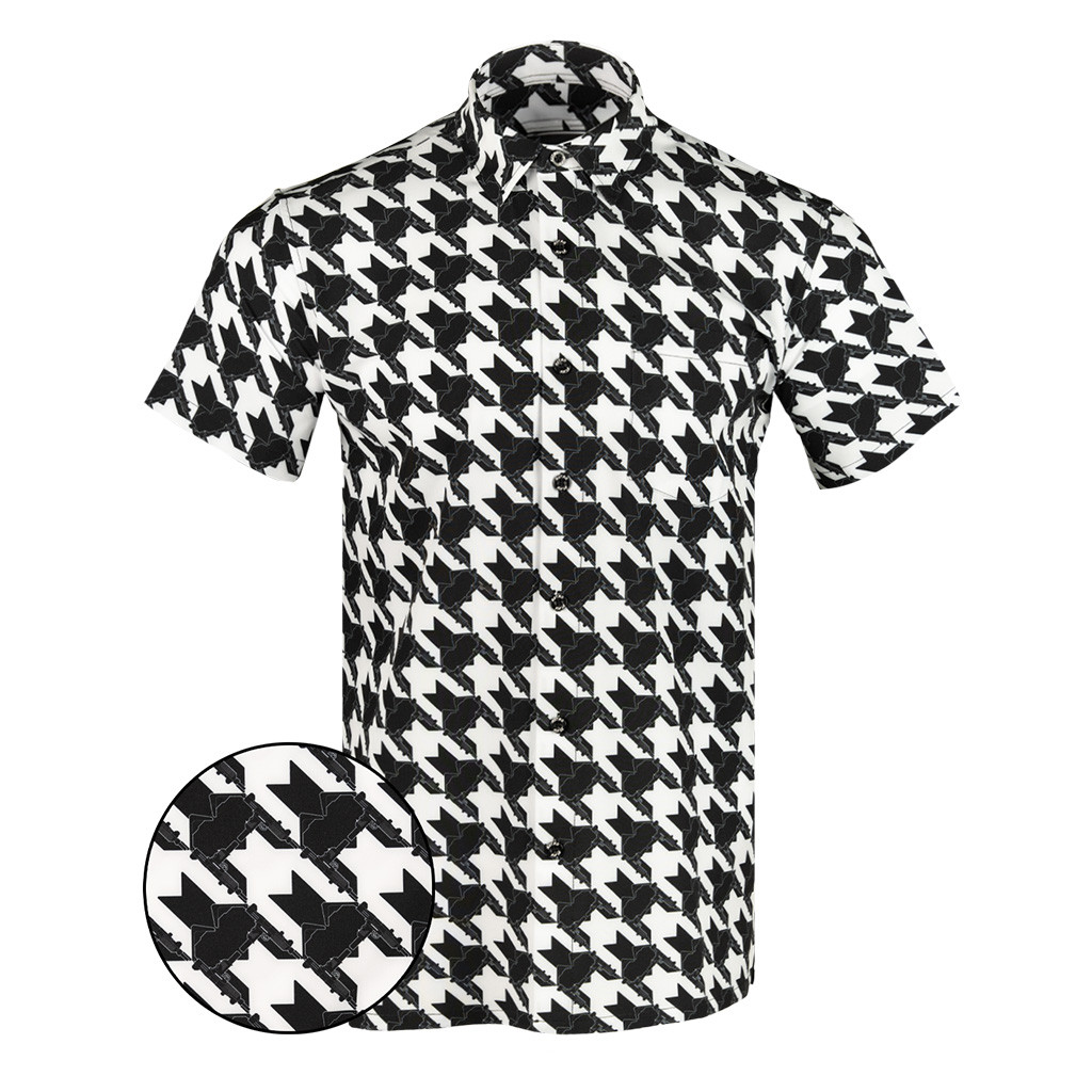 Retro Park Boys Button Down Shirt Gun Print Hawaiian Shirt Gifts For Father In Law